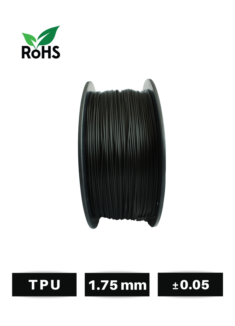 Filamentto Siyah TPU Filament 1.75mm - 1 Kg